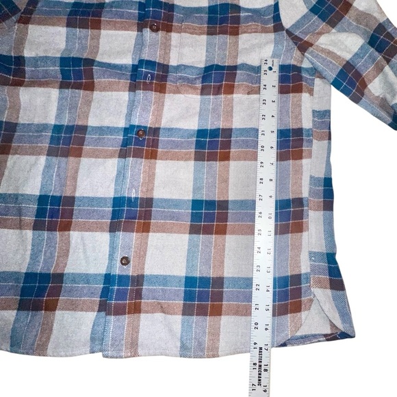 Madewell Perfect Fit Mens Steel Check Sunday Flannel Button up Shirt Size M - Picture 5 of 6